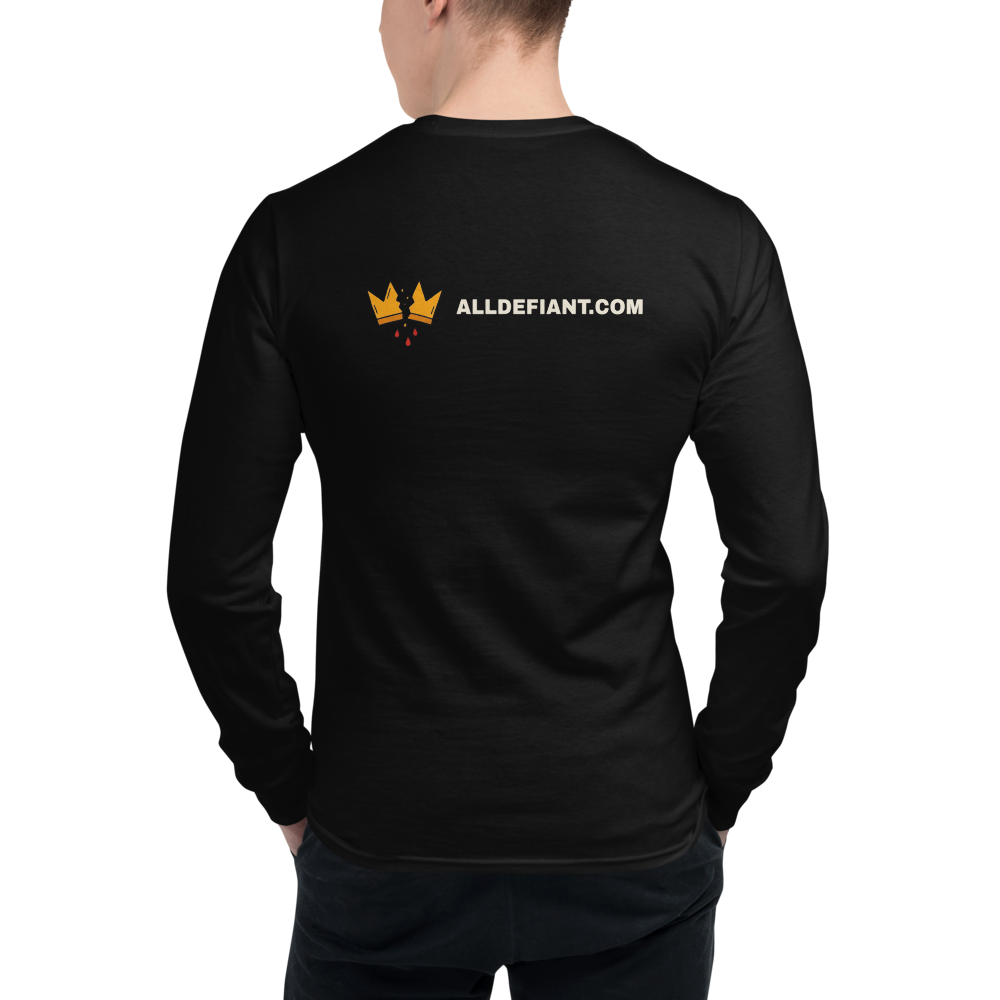 Men’s Champion Long Sleeve T-Shirt  Black - back