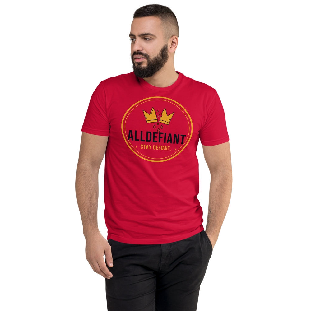 Next Level 3600 Premium Fitted Short Sleeve Crew with Tear Away Label (Red / 2XL)
