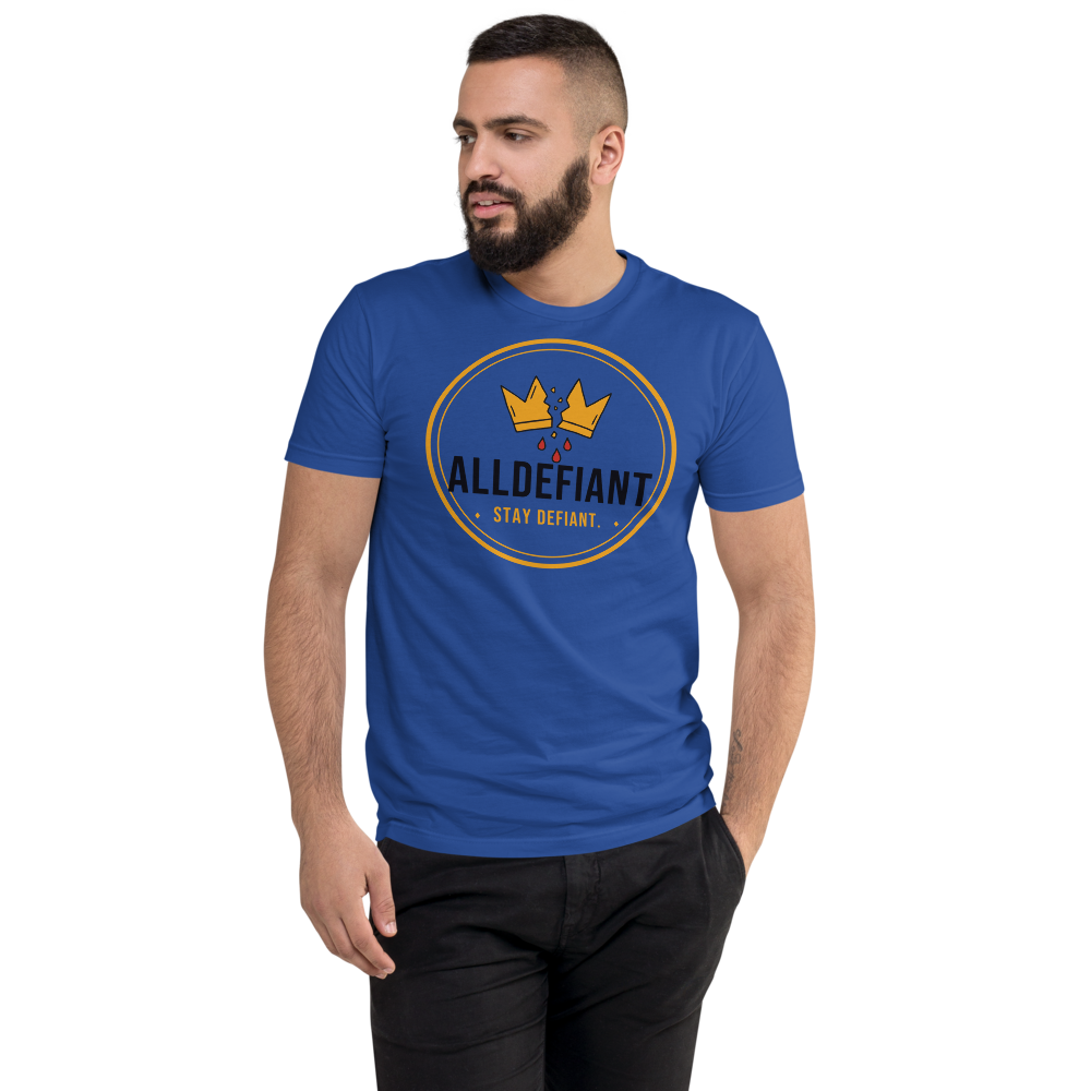 Next Level 3600 Premium Fitted Short Sleeve Crew with Tear Away Label (Royal Blue / 2XL)